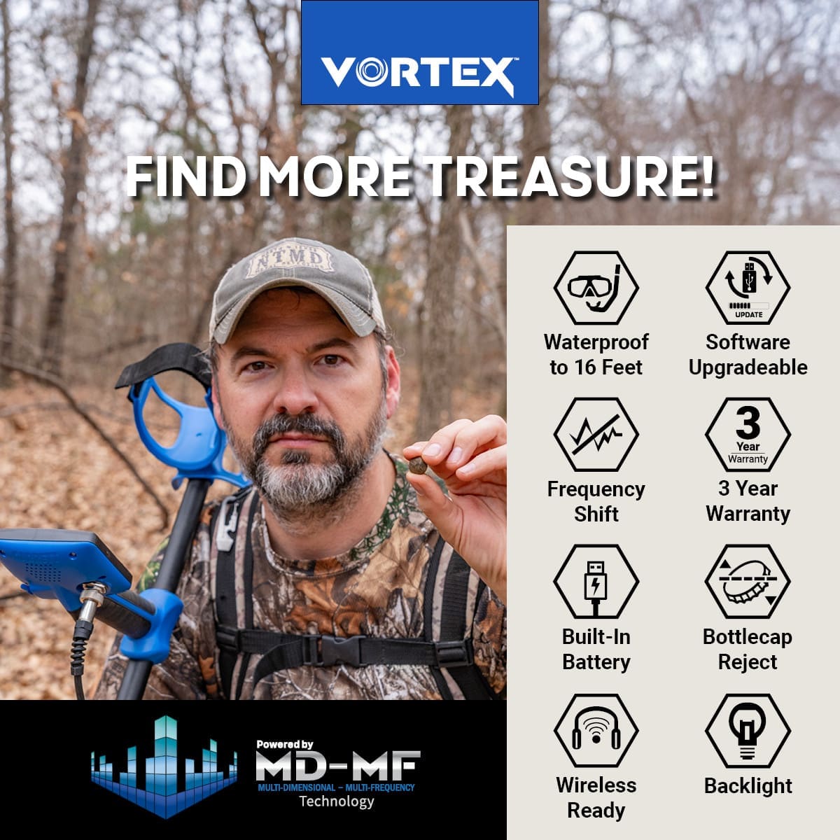 Sivas Garrett Vortex VX7 Dedektör - Vortex VX7, sahil, park ve tarla arasında geçiş yapan kullanıcı için dengeli güç noktasıdır.