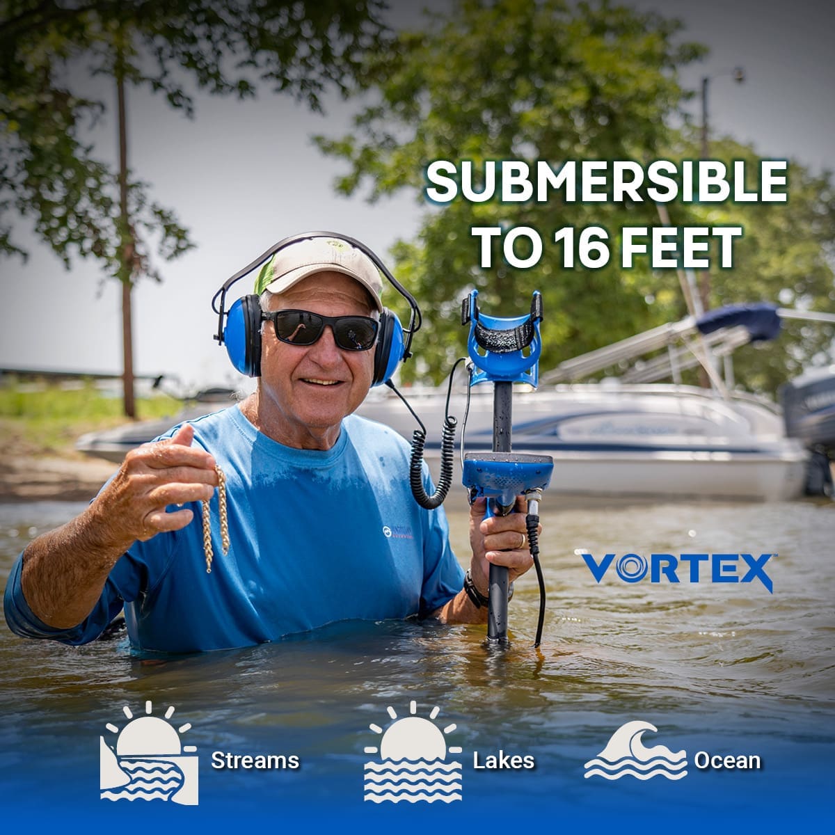 Sivas Garrett Vortex VX7 Dedektör - Multi-Salt ayarı, tuzlu kum ve değişken sahil zemininde daha kararlı arama için değerlendirilir.